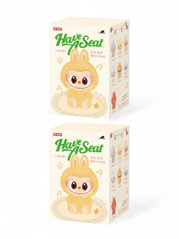 Pack Of 2 - Have A Seat Series - Blind Box  Labubu Vinyl Plush Blind Box