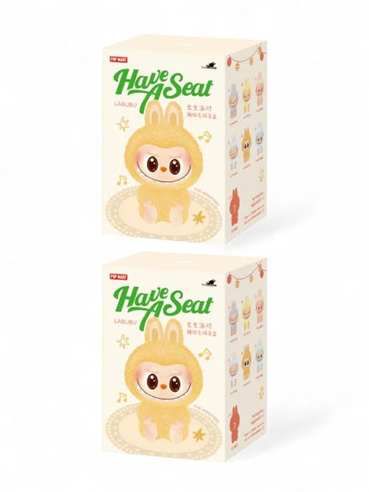 Pack Of 2 - Have A Seat Series - Blind Box  Labubu Vinyl Plush Blind Box